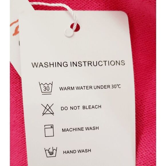 Women's Pink V-Neck Poncho - Picture 5 of 9